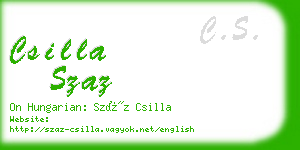 csilla szaz business card